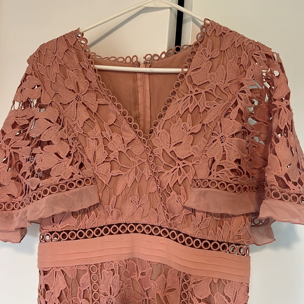 ASOS Blush lace dress Size 10 NWT - Picture 3 of 8